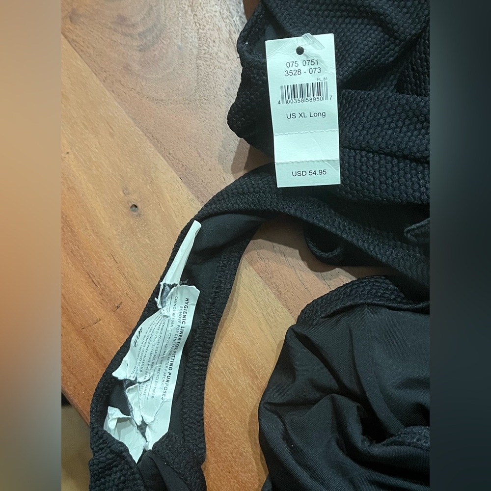 NWT Aerie Pique Cut Out Scoop One Piece Swimsuit in Black - Size XL Long - Picture 5 of 5